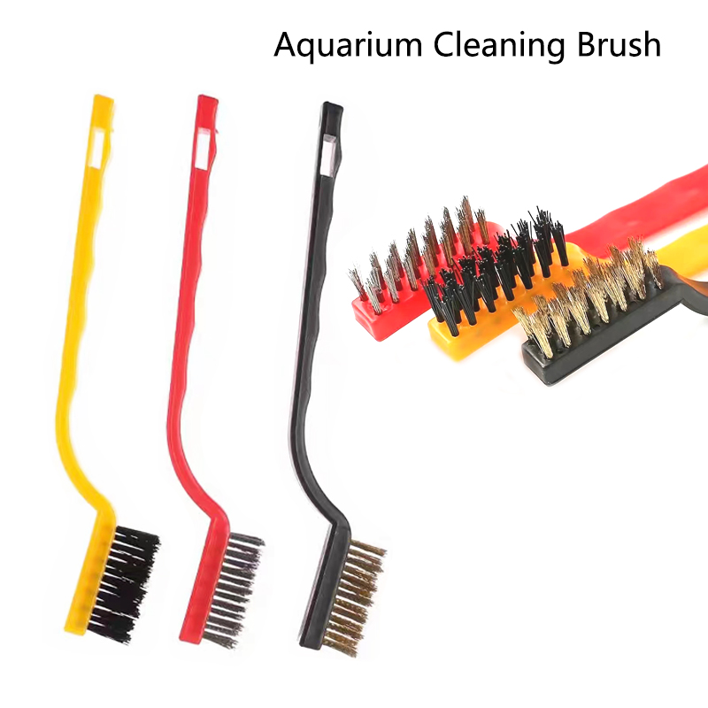 Aquarium Fish Maintenance - 15 cm staaldraadborstel Aquarium Algen Reinigingsborstel