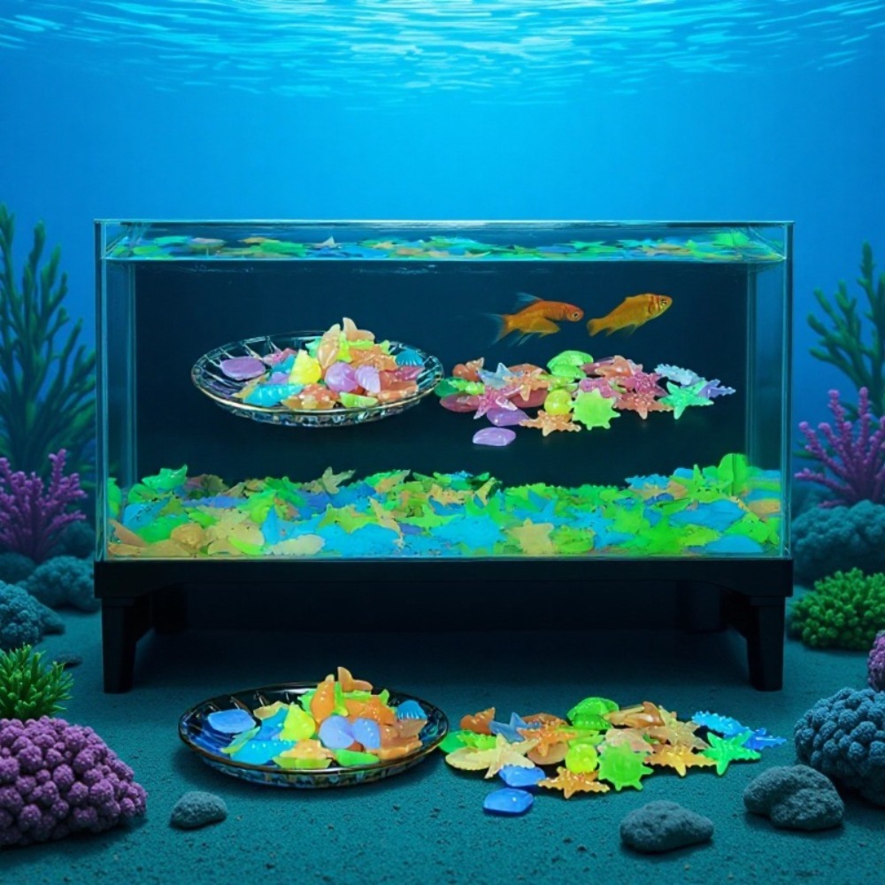 Aquarium Fish Buy - Gloeiende lichtgevende oceaanstenen Fluorescerende schelpen Kleurrijke