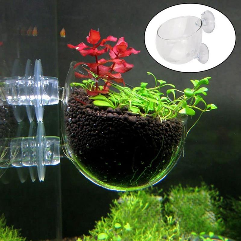 Aquarium Fish Pot - Aquariumdecoratie Plantenbeker Pot Acryl Waterplantenbeker met