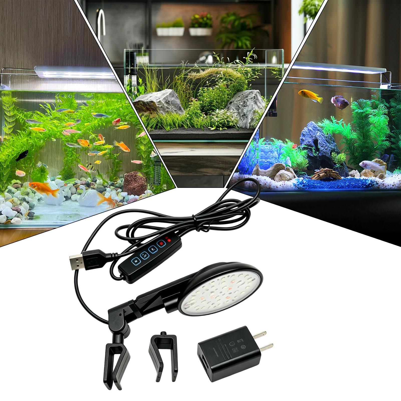Aquarium Fish For Beginners - Aquarium Led-licht Waterdichte klem-ondersteunde anti-verblindingslamp Verstelbaar