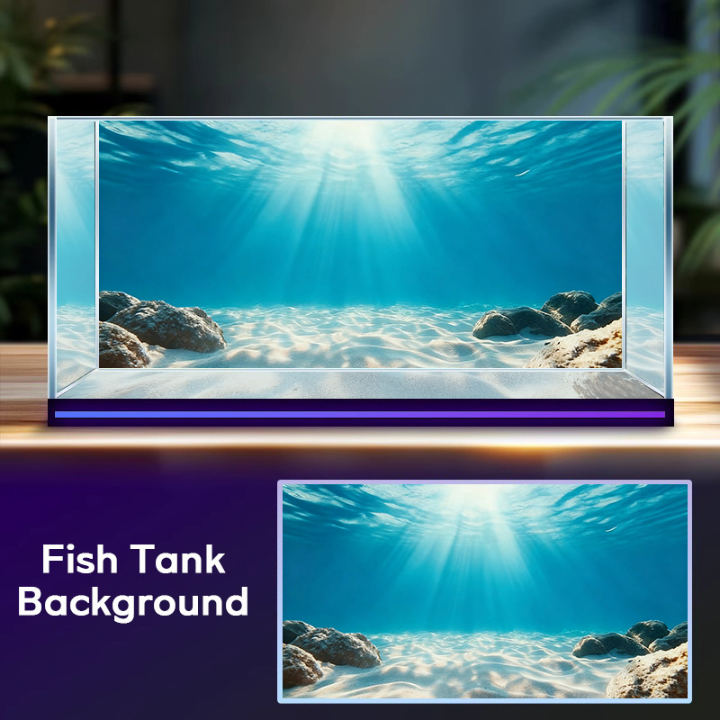 Aquarium Fish Background - Blauwe zee, helder zand, achtergrondafbeelding voor