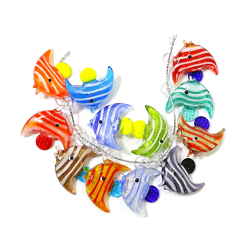 Aquarium Fish Real - 2 Pack Leuke Zeevis Bedeltje Hanger