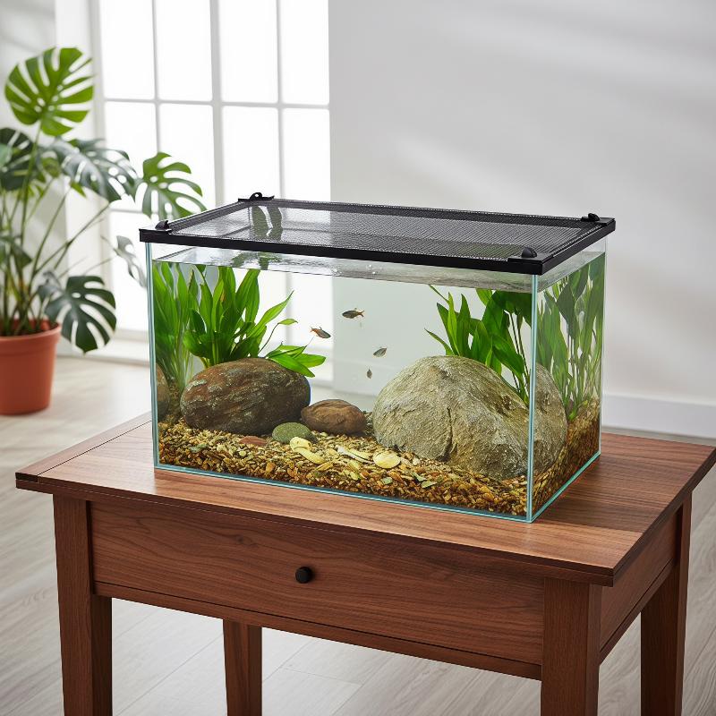 Aquarium Fish Jump Guard - Magnetische aquarium anti-spring gaasafdekking DIY zonder