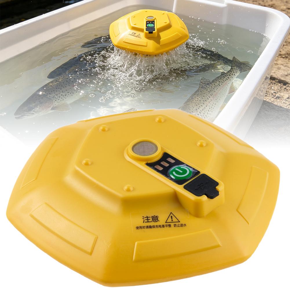 Aquarium Fish Buy - Draagbare drijvende visbak zuurstofpomp, 3000mAh oplaadbare