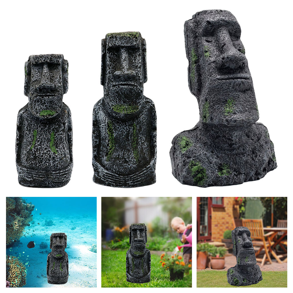 Aquarium Moai Standbeelden Paa - Aquarium Fish Pot recensie en prijs