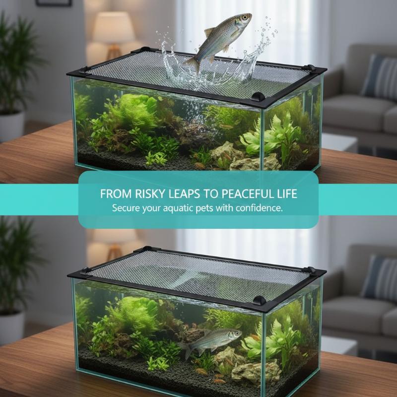 Magnetische aquarium anti-spri - Aquarium Fish Jump Guard recensie en prijs