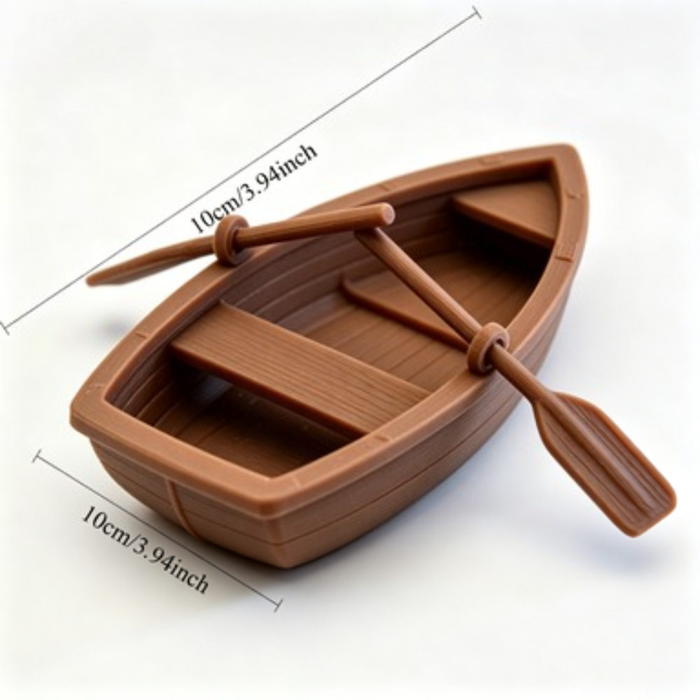 Mini houten bootje met dubbele - Aquarium Fish Real recensie en prijs