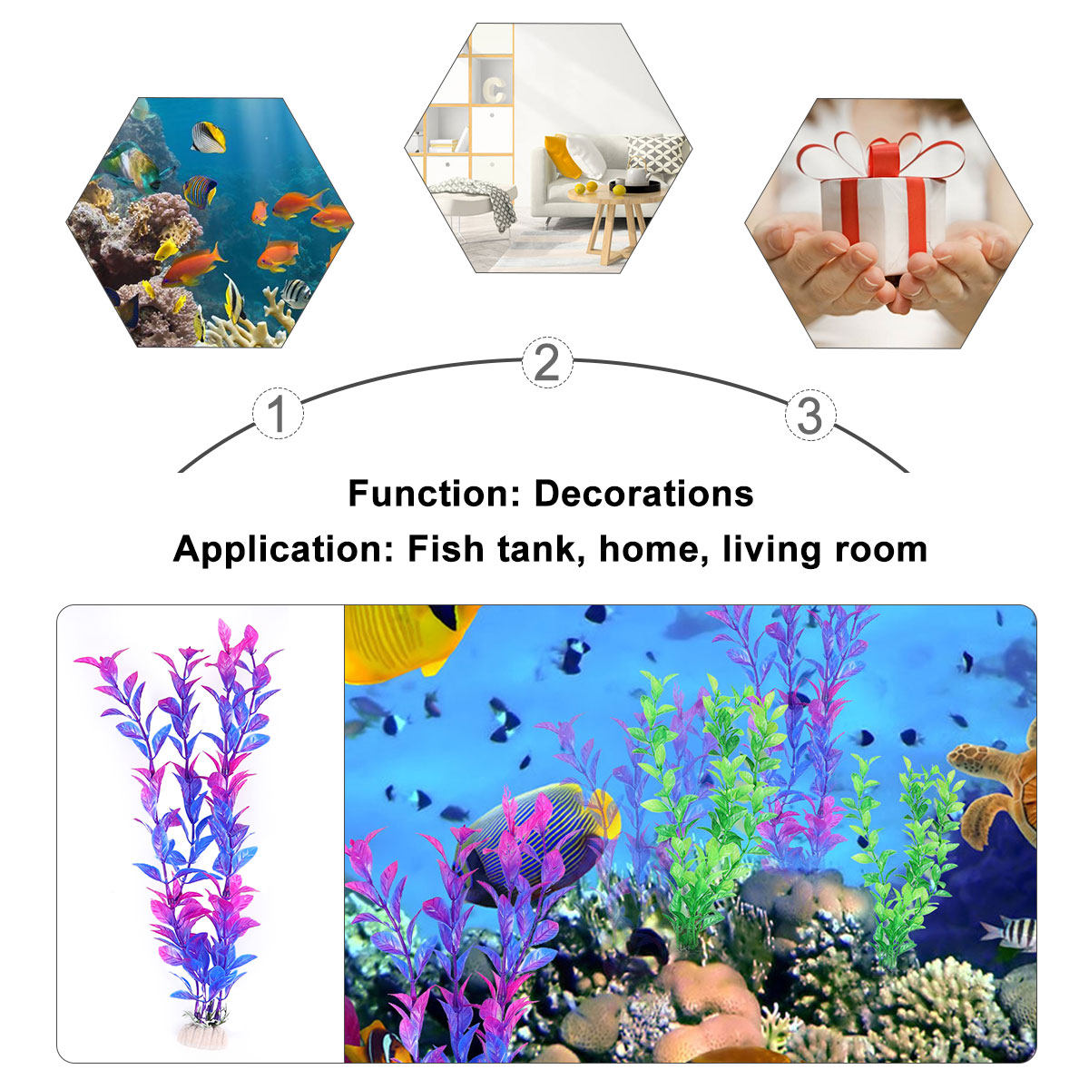 10-delige set kunstmatige wate - Aquarium Fish Low Maintenance recensie en prijs